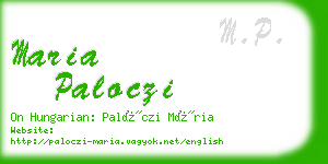 maria paloczi business card